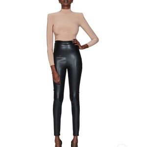 NOOKIE VIKTORIA Beckham leather pant - BLACK MATTE